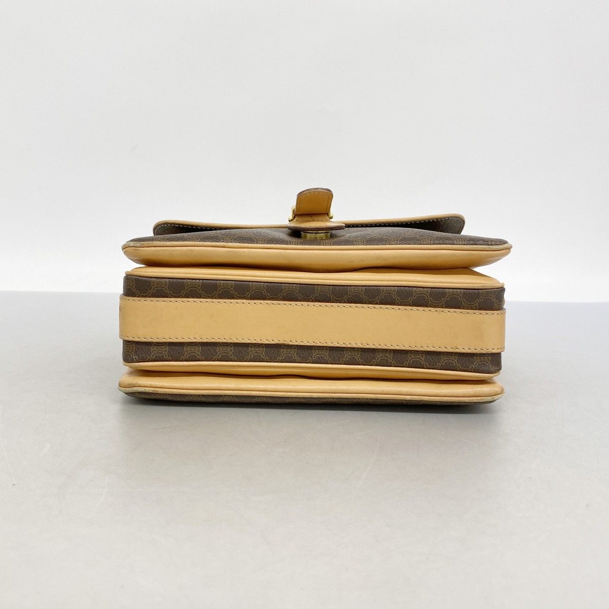 Celine Shoulder Bag Macadam Brown Gold — view 3