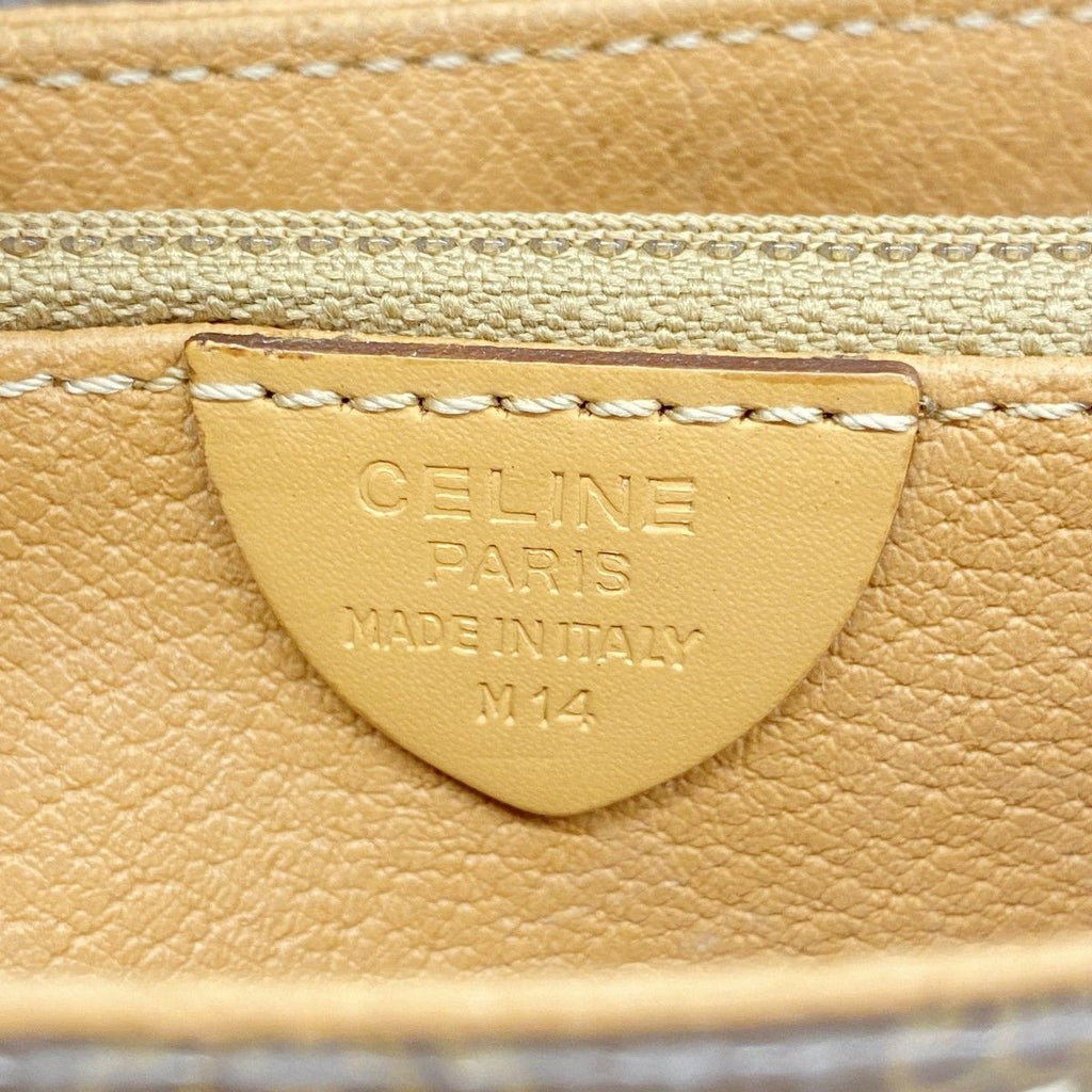 Celine Shoulder Bag Macadam Brown Gold — view 5