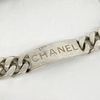 Chanel Handbag Canvas Black White Silver — view 9