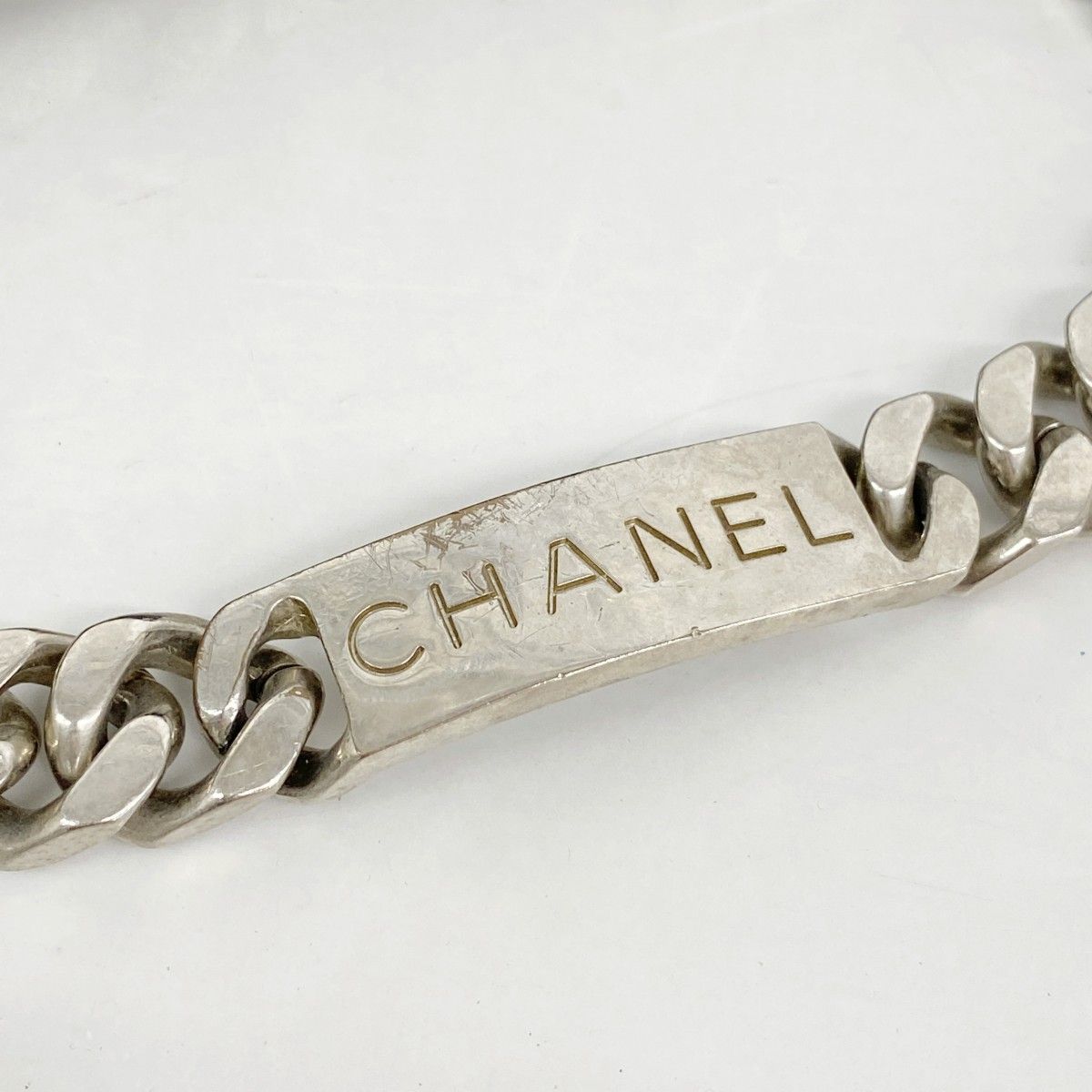 Chanel Handbag Canvas Black White Silver — view 9