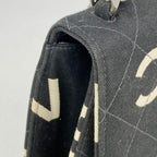 Chanel Handbag Canvas Black White Silver — view 7