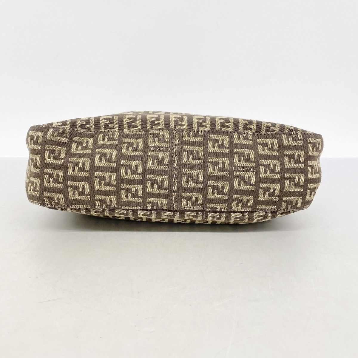 Fendi Handbag Zucca Nylon Canvas Brown Silver — view 3