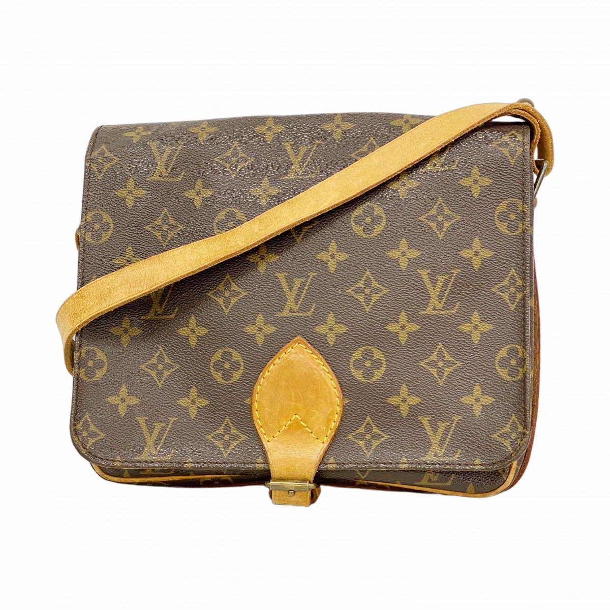 Louis Vuitton Shoulder Bag Monogram Cartouchiere GM Brown