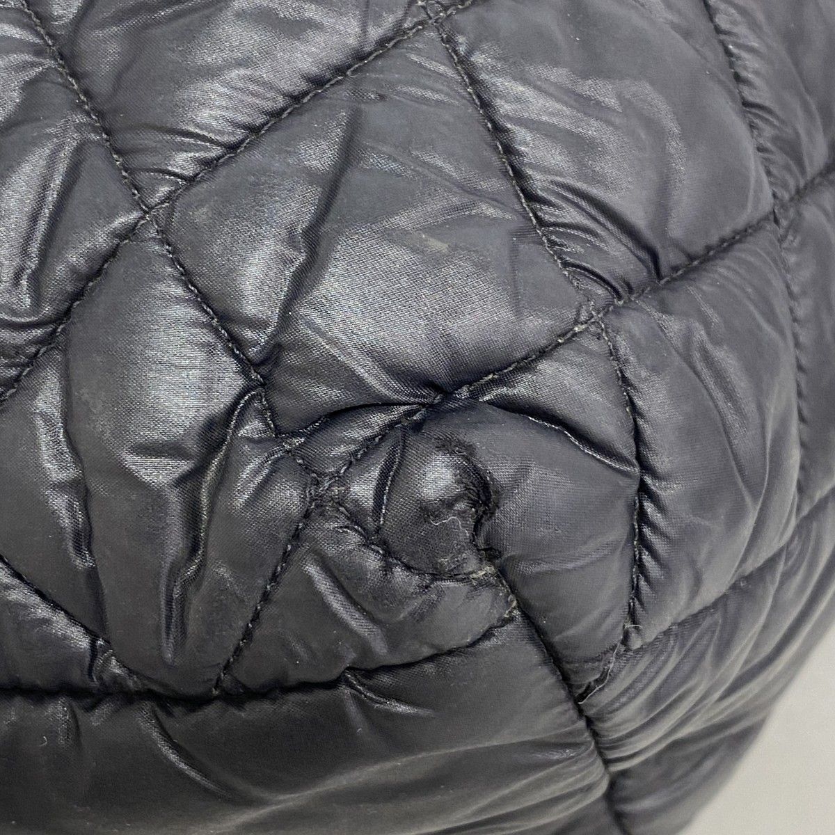 Chanel Tote Coco Cocoon Nylon Black Silver — view 6