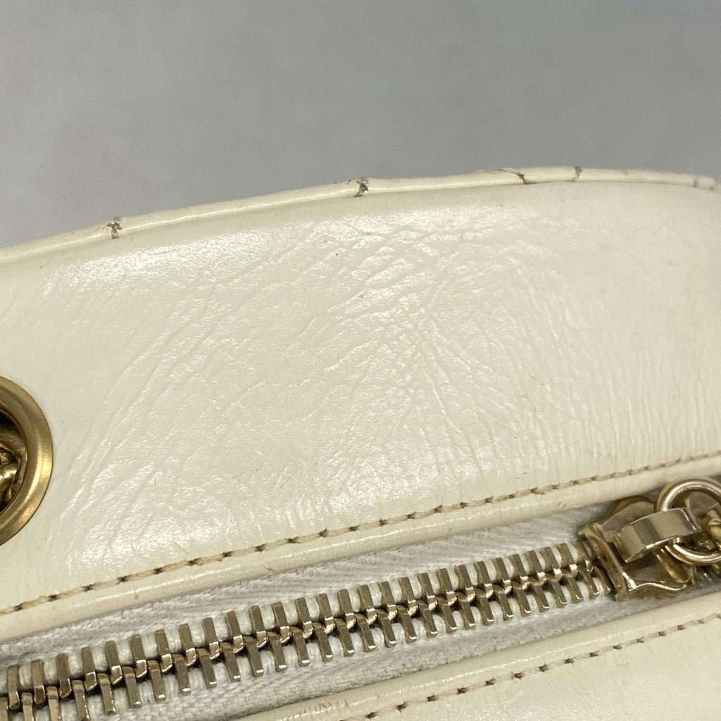 Chanel Handbag Quilted Leather White Gold 2-Way — view 6