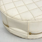 Chanel Handbag Quilted Leather White Gold 2-Way — view 7