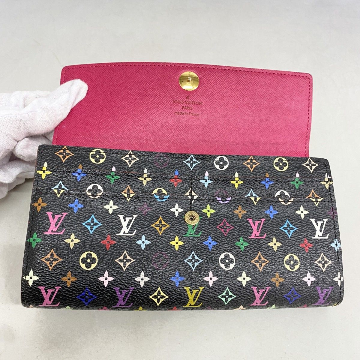 Louis Vuitton Wallet Monogram Multicolor Portefeuille Sarah Noir Grenade — view 7