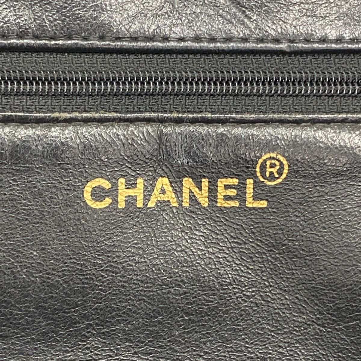 Chanel Chain Tote Quilted Lambskin Black Gold — view 5