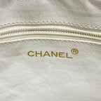 Chanel Shoulder Bag Quilted Lambskin White Gold — view 5