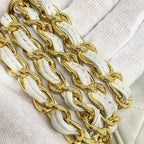 Chanel Shoulder Bag Quilted Lambskin White Gold — view 8
