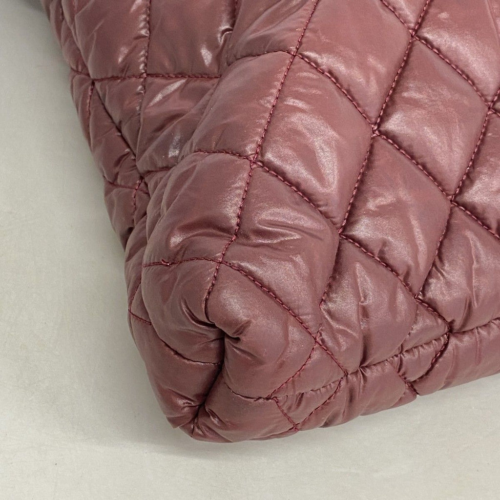 Chanel Tote Coco Cocoon Leather Nylon Red Black Gold — view 8