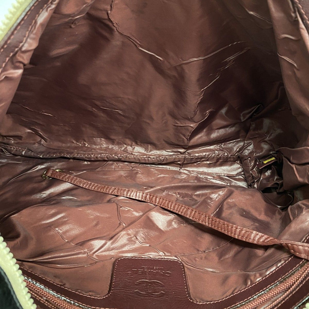 Chanel Tote Coco Cocoon Leather Nylon Red Black Gold — view 4