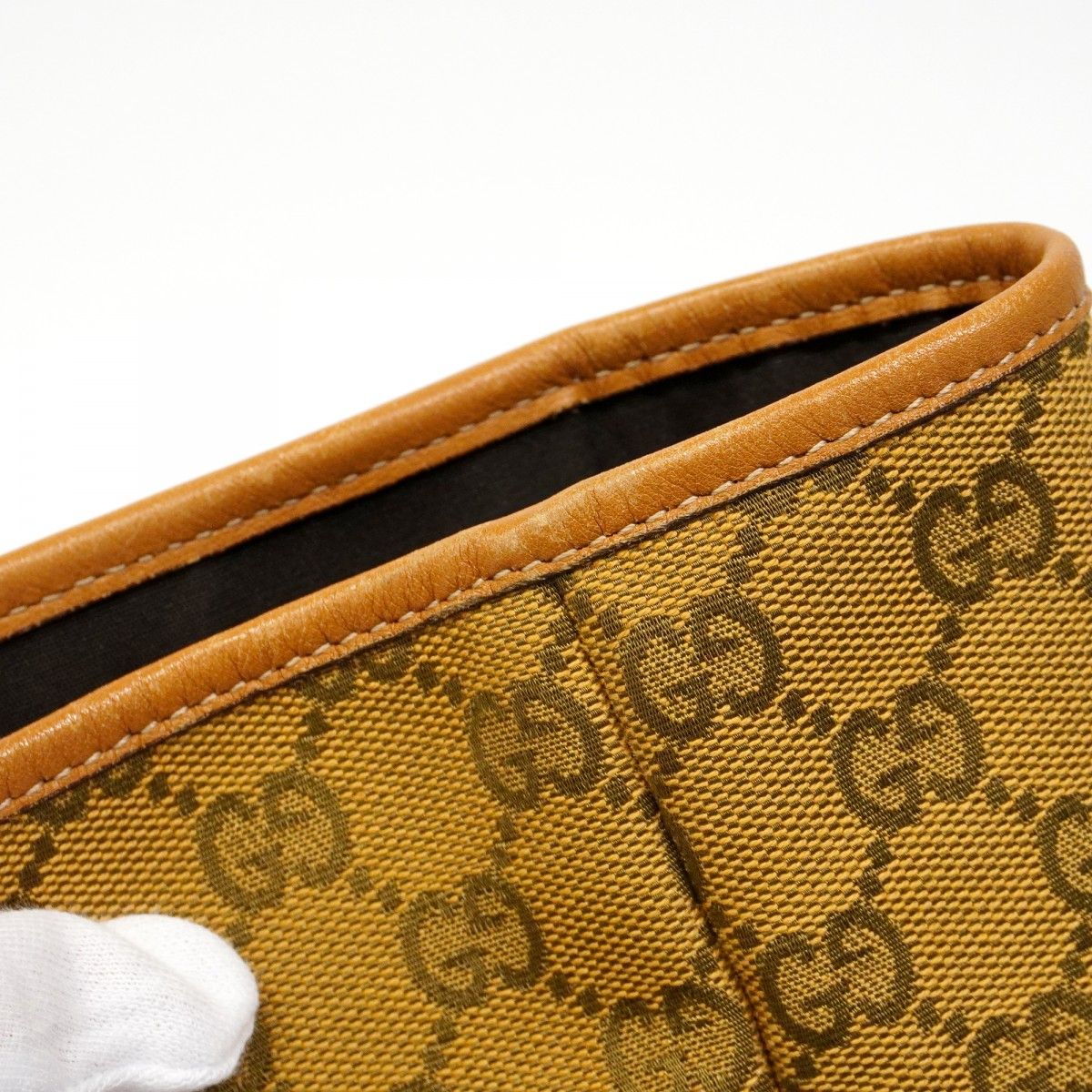 Gucci Tote GG Canvas Brown Gold — view 7