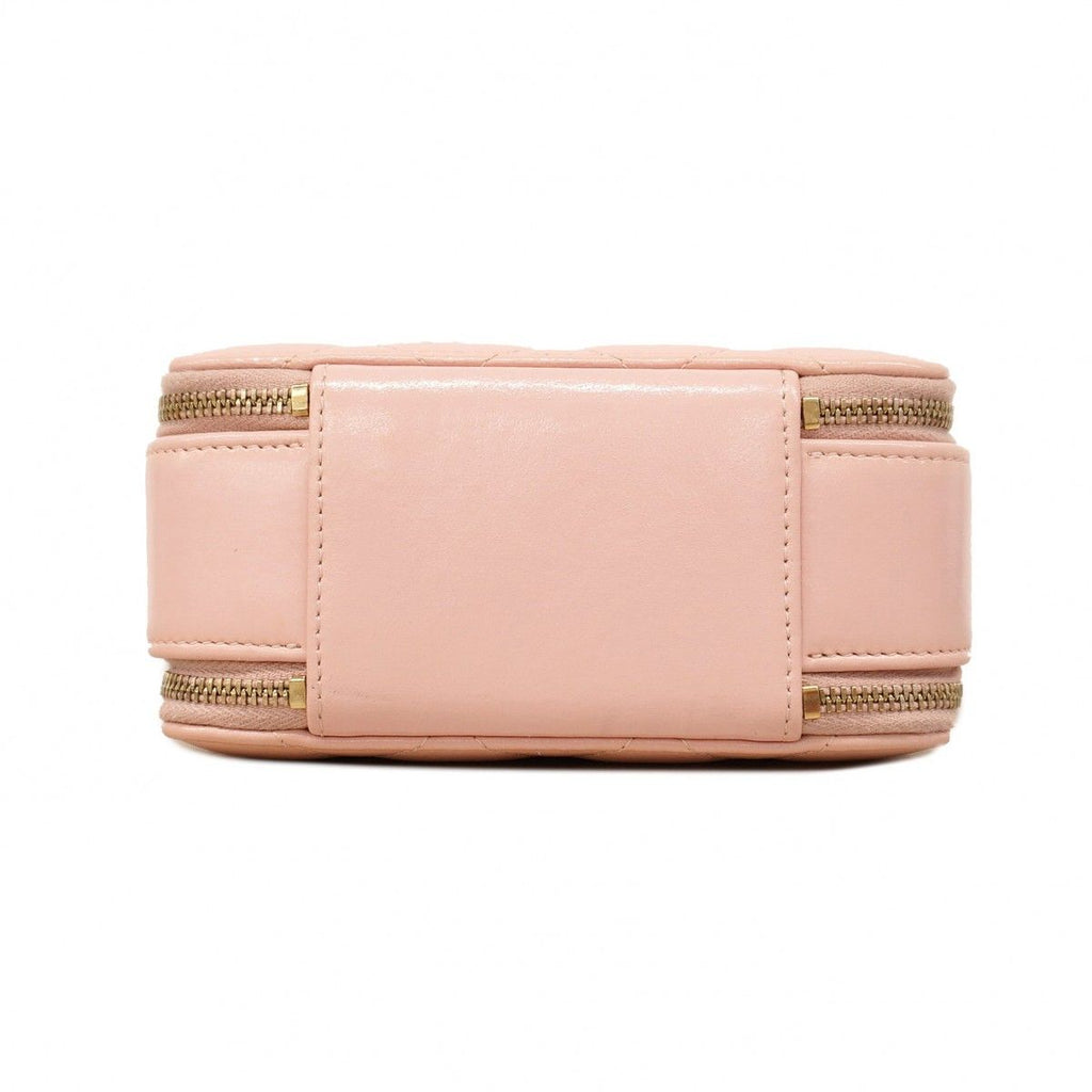 Chanel Vanity Bag Quilted Lambskin Pink Champagne Gold 2-Way — view 3