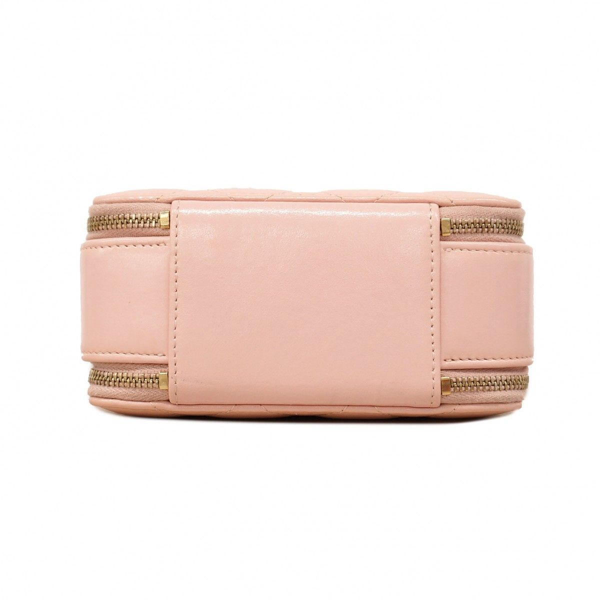 Chanel Vanity Bag Quilted Lambskin Pink Champagne Gold 2-Way — view 3