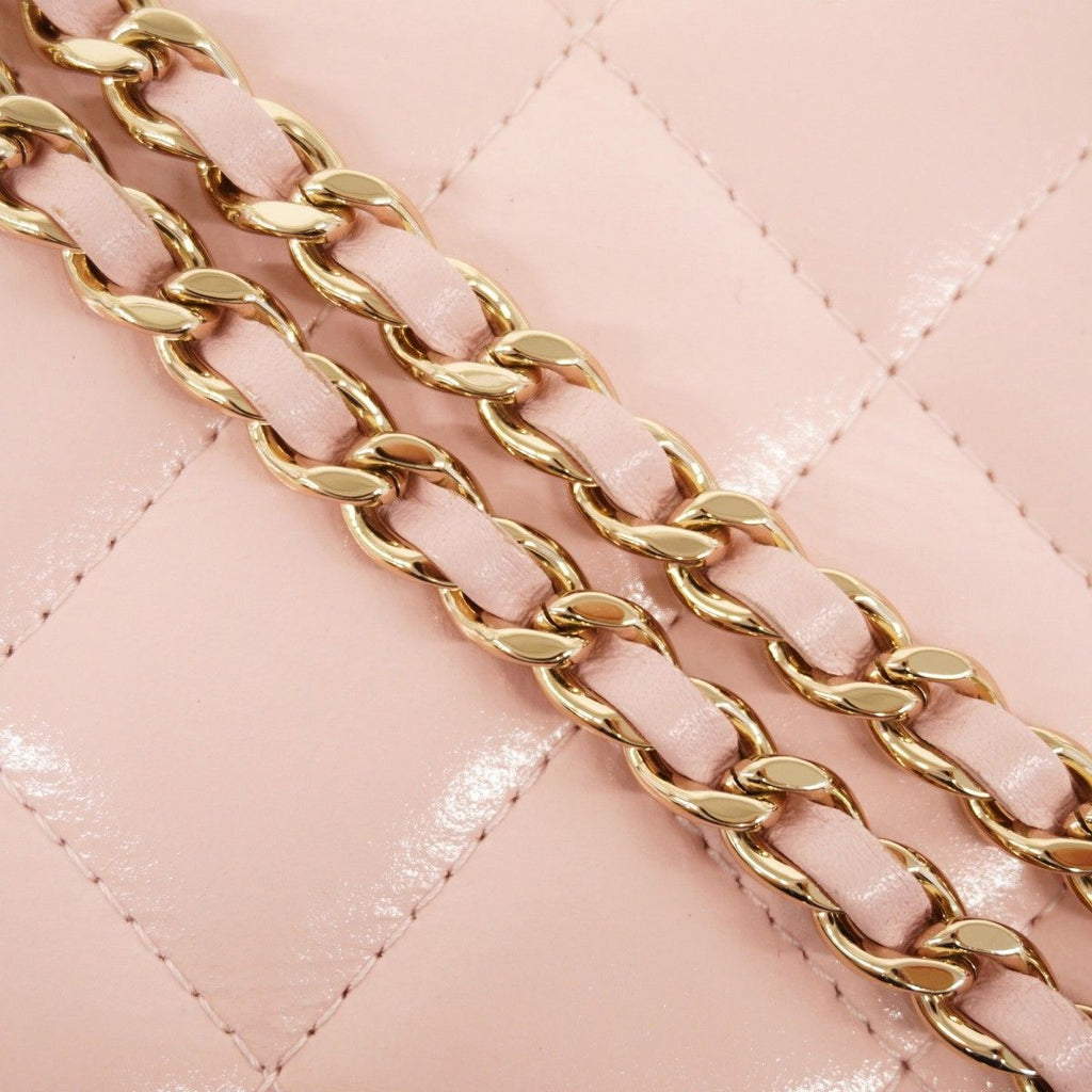 Chanel Vanity Bag Quilted Lambskin Pink Champagne Gold 2-Way — view 8