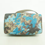Gucci Handbag Camouflage Blue Brown Silver 2-Way — view 3