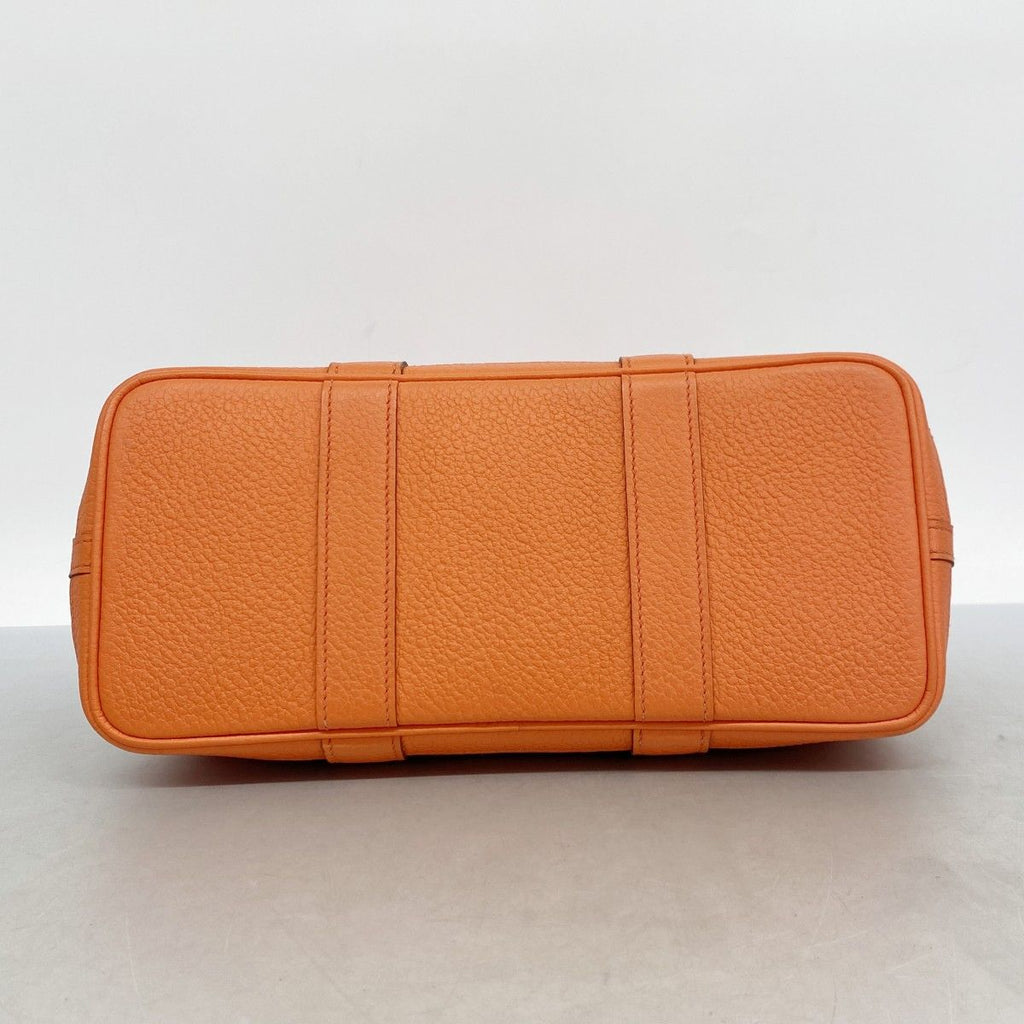 Hermes Tote Garden Party TPM Toile Officier Orange Capucines Silver — view 3