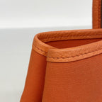 Hermes Tote Garden Party TPM Toile Officier Orange Capucines Silver — view 7