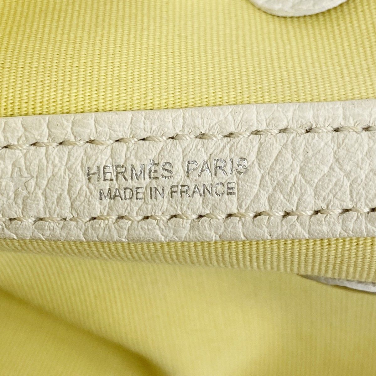 Hermes Tote Garden Party TPM Toile Officier Yellow Silver — view 5