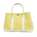 Hermes Tote Garden Party TPM Toile Officier Yellow Silver