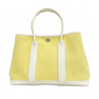 Hermes Tote Garden Party TPM Toile Officier Yellow Silver