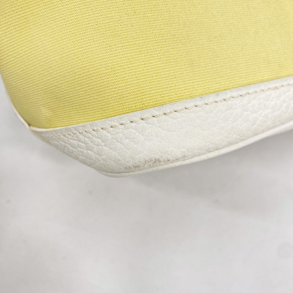 Hermes Tote Garden Party TPM Toile Officier Yellow Silver — view 7
