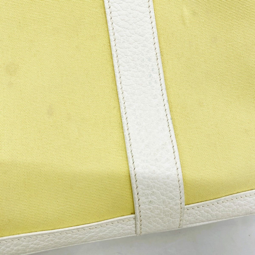 Hermes Tote Garden Party TPM Toile Officier Yellow Silver — view 8