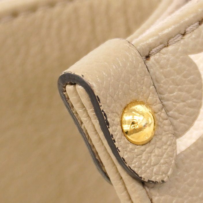 Louis Vuitton Handbag Monogram Empreinte Bicolor On The Go PM Tourtelle Cream — view 6