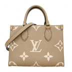 Louis Vuitton Handbag Monogram Empreinte Bicolor On The Go PM Tourtelle Cream