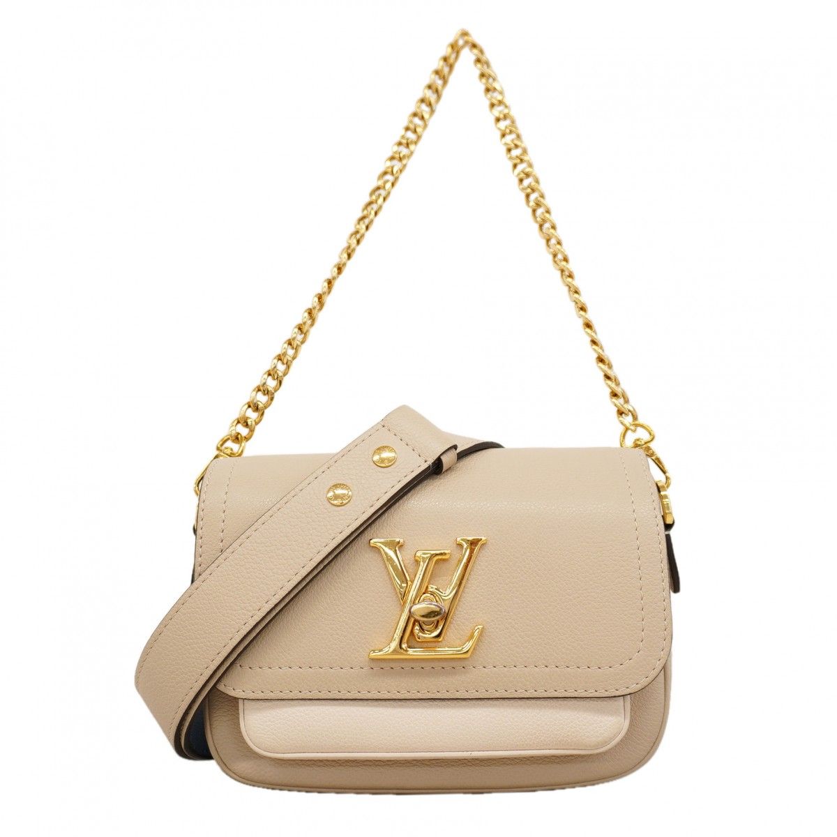 Louis Vuitton Handbag Calf Lockme Gray Ju 2-Way