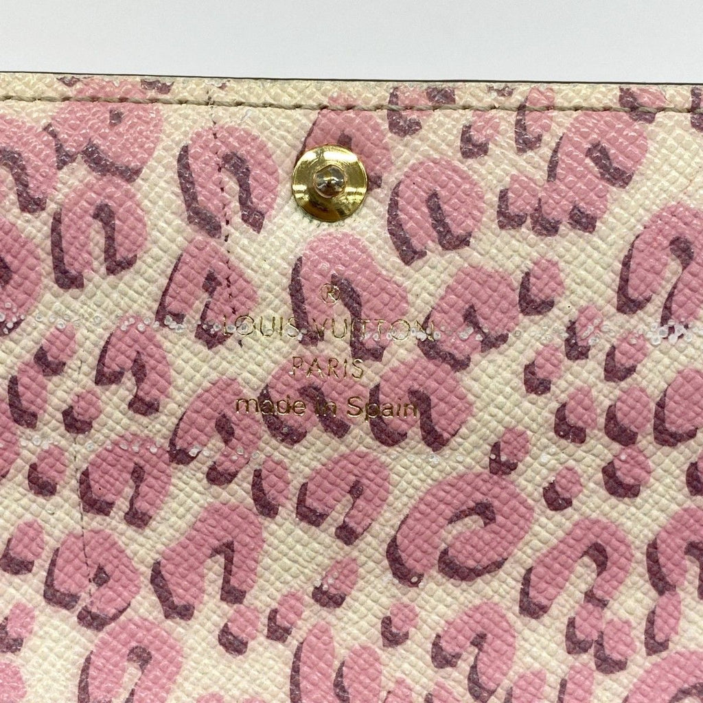 Louis Vuitton Wallet Monogram Leopard Collection Portefeuille Sarah Brown Pink — view 4