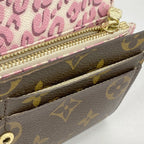 Louis Vuitton Wallet Monogram Leopard Collection Portefeuille Sarah Brown Pink — view 5