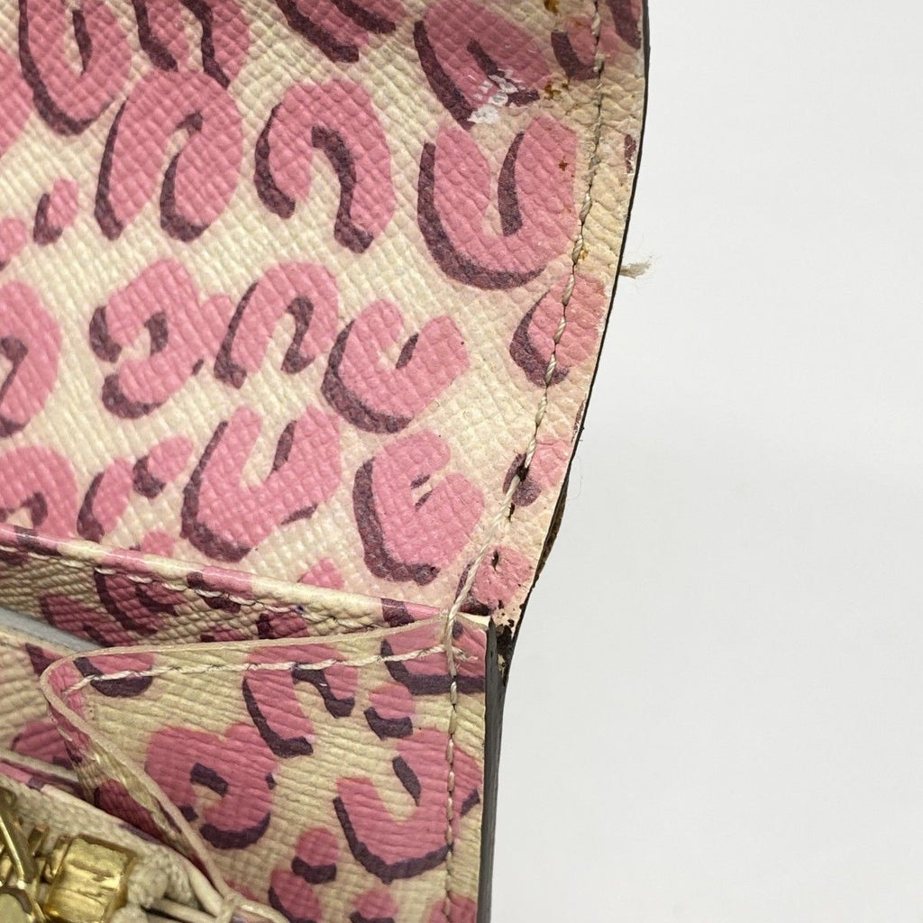 Louis Vuitton Wallet Monogram Leopard Collection Portefeuille Sarah Brown Pink — view 6