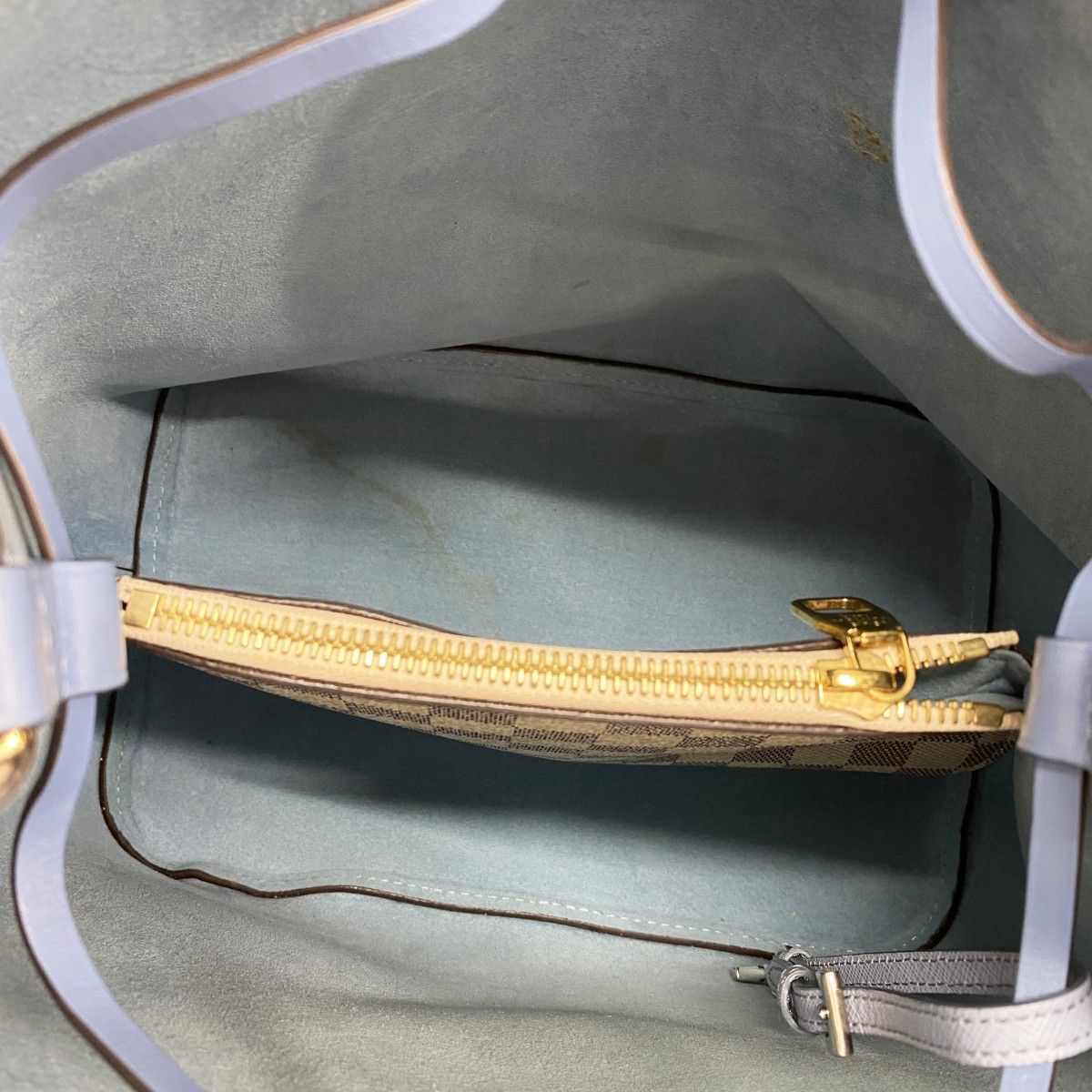 Louis Vuitton Shoulder Bag Damier Azur Neo Noe White Blue — view 4