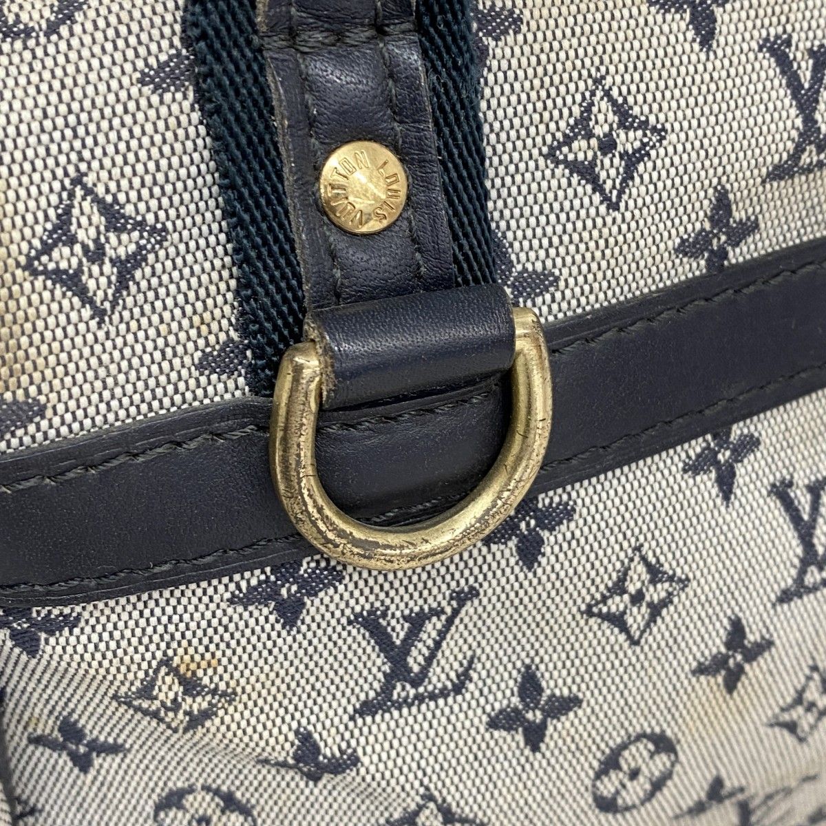 Louis Vuitton Handbag Monogram Mini Josephine PM Blue — view 9