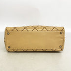 Chanel Handbag Wild Stitch Lambskin Beige Gold — view 3