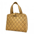 Chanel Handbag Wild Stitch Lambskin Beige Gold