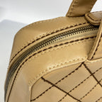 Chanel Handbag Wild Stitch Lambskin Beige Gold — view 8