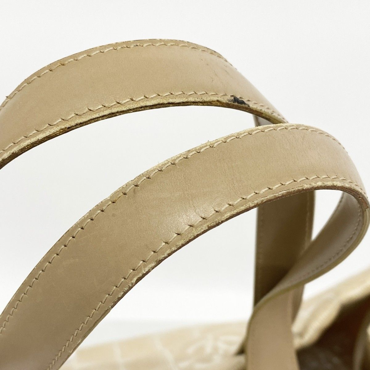 Chanel Tote New Travel Nylon Beige Silver Gold — view 7