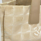 Chanel Tote New Travel Nylon Beige Silver Gold — view 9