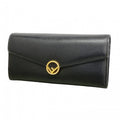 Fendi Wallet Leather Black Gold