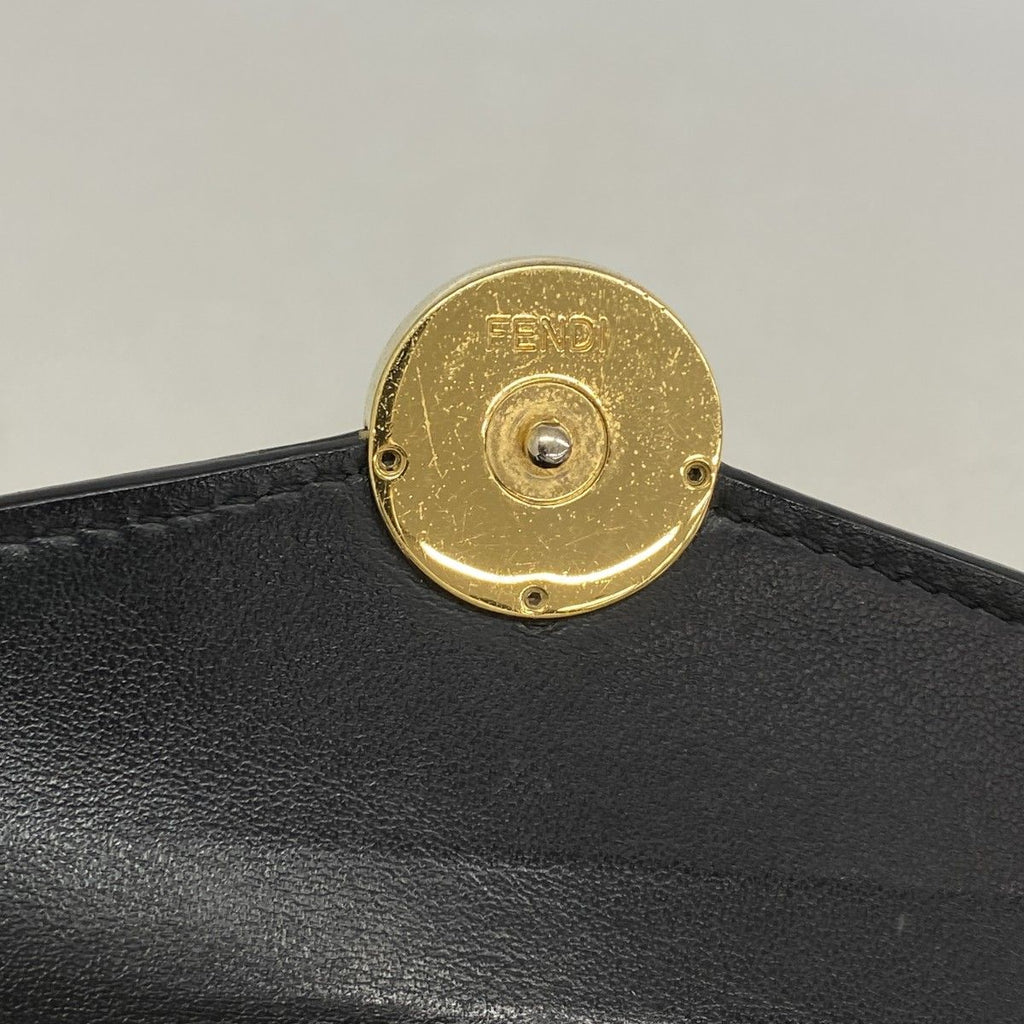 Fendi Wallet Leather Black Gold — view 8