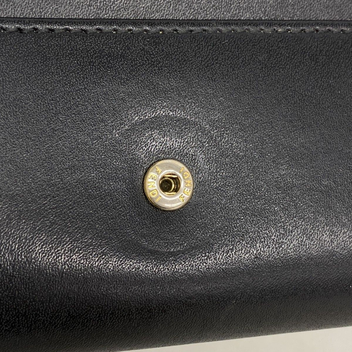 Fendi Wallet Leather Black Gold — view 9