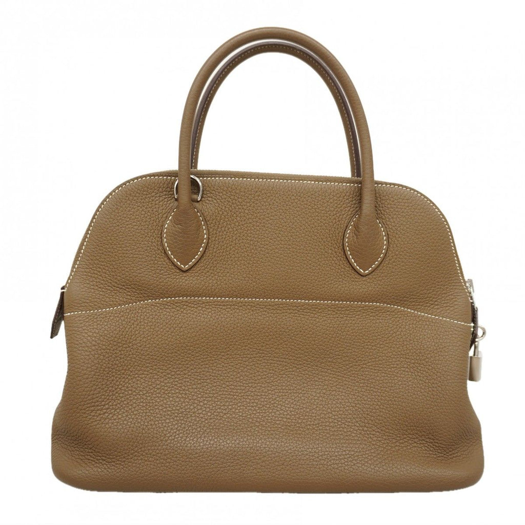 Hermes Handbag Bolide 31 Taurillon Clemence Etoupe Silver 2-Way — view 9