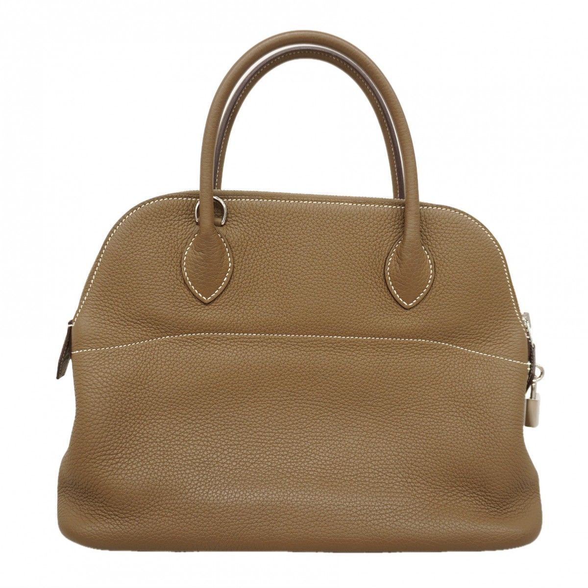 Hermes Handbag Bolide 31 Taurillon Clemence Etoupe Silver 2-Way — view 9
