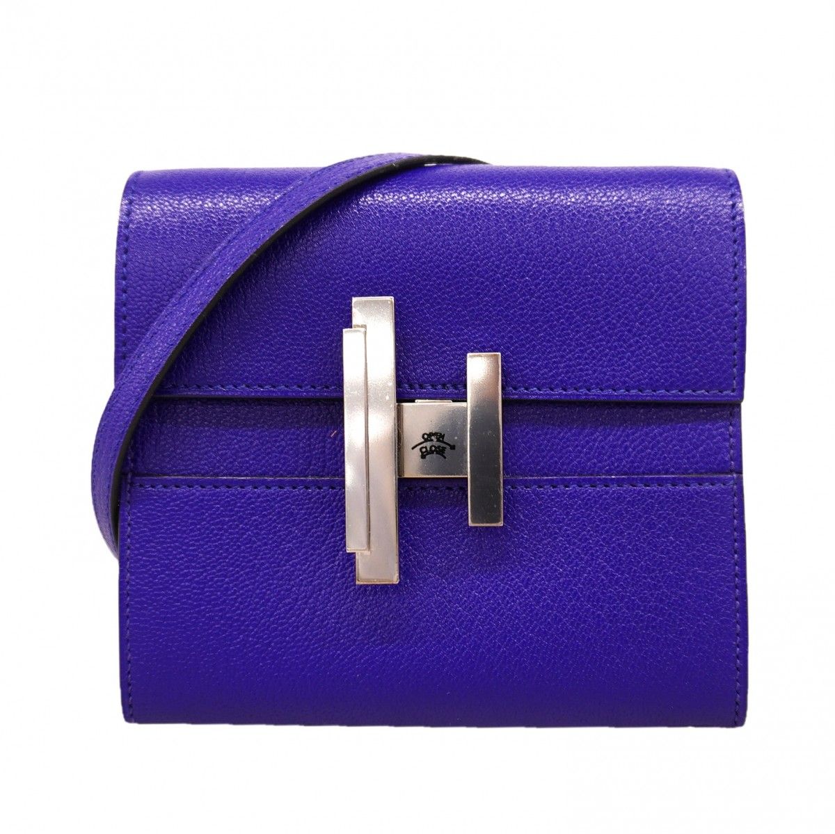 Hermes Shoulder Wallet Cinetic Tougo Evercuff Blue Electric Silver