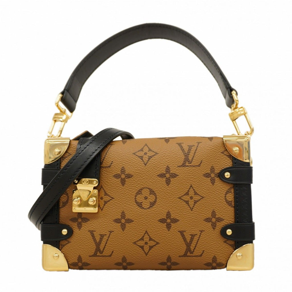 Louis Vuitton Handbag Monogram Reverse Side Trunk Brown 2-Way