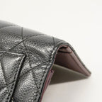 Chanel Wallet Quilted Caviar Leather Black Gold — view 5