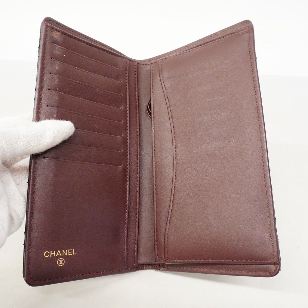 Chanel Wallet Quilted Caviar Leather Black Gold — view 3